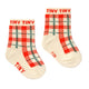 Cream Check Medium Socks Base Light Cream