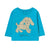 Dog Graphic Baby Tee Base Dark Cyan