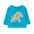 Dog Graphic Baby Tee Base Dark Cyan