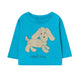 Dog Graphic Baby Tee Base Dark Cyan