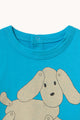 Dog Graphic Baby Tee Base Dark Cyan