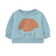 Curly Dog Graphic Baby Sweatshirt Base Denim Blue
