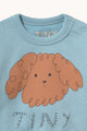 Curly Dog Graphic Baby Sweatshirt Base Denim Blue