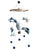 Airplane Mobile Airballoon Kite Dark Blue