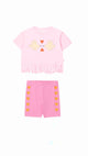 Hearts Biker Shorts Pink