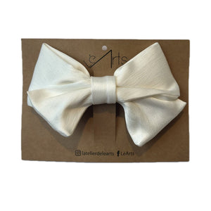Satin Hairpins White Large