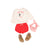BUHO Baby Cotton Fleece Shorts Coral available at SMOL Store, Lebanon.