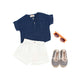 BUHO Baby Linen Shirt Navy available at SMOL Store, Lebanon