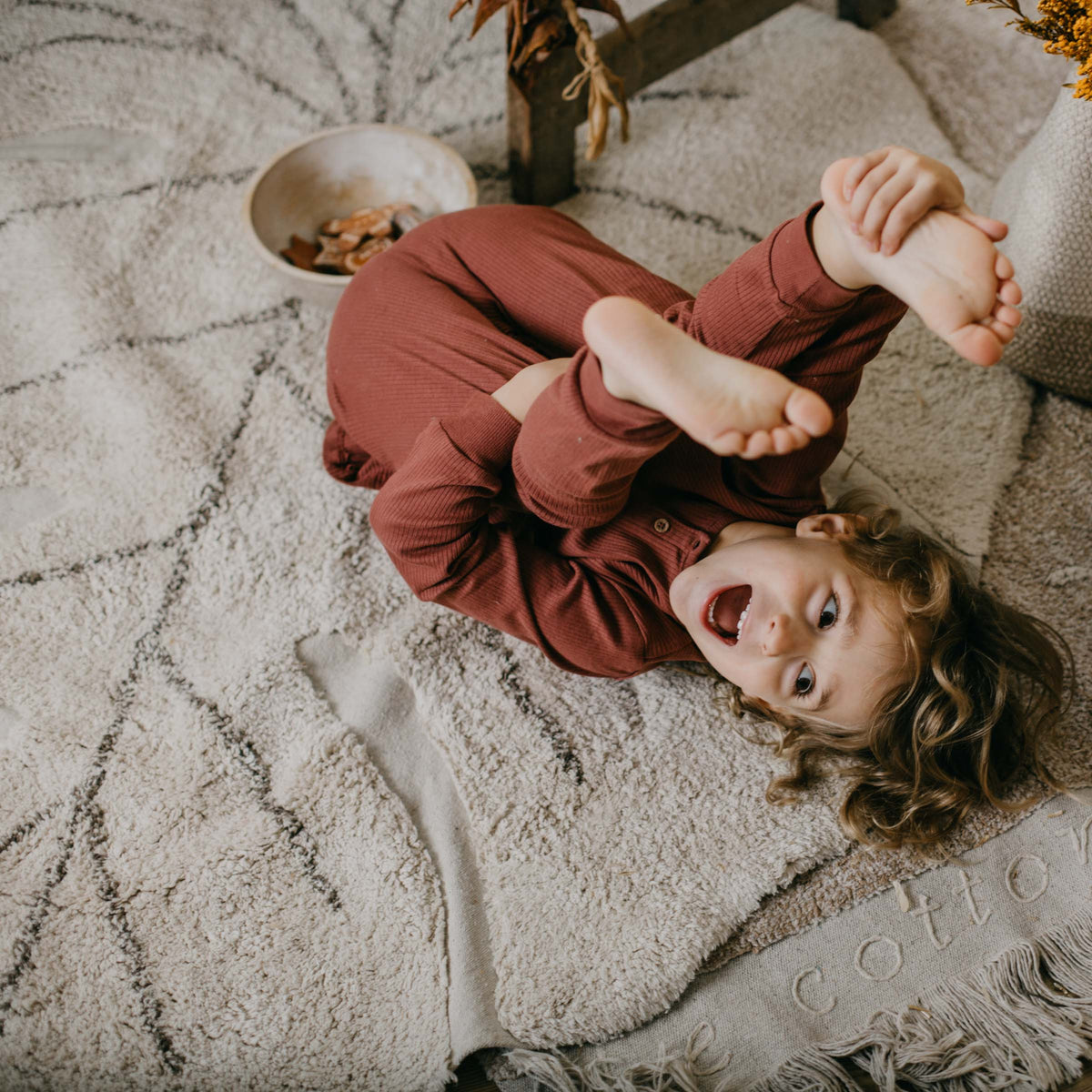 LORENA CANALS Washable Rug Monstera Natural – Smol