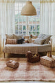 Washable Rug Tartan Rose