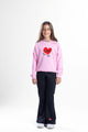 Heart Sweatshirt Pink