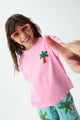 Compania Fantastica Palm T-Shirt Pink, SMOL-UAE-Qatar