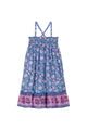 Marceline Dress Printed Blue Capri Cove