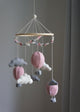 Air Balloons, Pennants Mobile Pink
