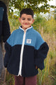Little Teddy Smiley Jacket Bright Blue