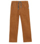 Brown corduroy pants with a drawstring 