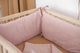 Cot Bumper Washed Stars Pink