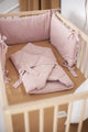 Cot Bumper Washed Stars Pink