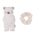 Cuddly Toy Bear With Scrunchie Ecru