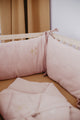 Cot Bumper Washed Stars Pink