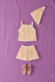 Lary Baby Set Pink Stripes