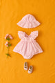 Salome Rompers Cotton Pink Schiffli