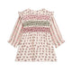 Saralinou Dress Printed Cream Pink Sorrel