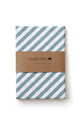 Fitted Sheet Single Stripes Stone Blue
