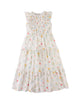 Chisa Tiered Smocked Maxi Dress With Ruffle Sleeves