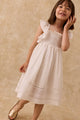 Anaya Dress Cotton Off White Schiffli