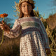 Saralina Dress Printed Cream Pink Sorrel