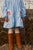 Ysee Dress Cotton Linen Baby Blue