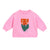Flower Embroidery Baby Sweater Bubble Gum