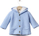 Bear Knitted Hooded Cardigan Blue