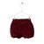 Velvet Shorts Red Mouliné