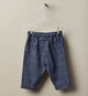 Trousers with Check Print Blue