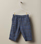 Trousers with Check Print Blue