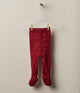 Cotton Baby Tights Red Mouliné
