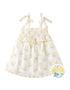 Katie Embroidered Tiered Dress With Tie Straps