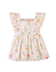 Chisa Dress With Embroidered Petal Ruffle Sleeves
