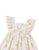 Chisa Dress With Embroidered Petal Ruffle Sleeves