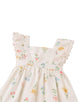 Chisa Dress With Embroidered Petal Ruffle Sleeves