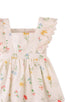 Chisa Dress With Embroidered Petal Ruffle Sleeves