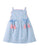 Powder Dress With Embroidered Ruffles & Bow Details