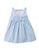 Powder Dress With Embroidered Ruffles & Bow Details