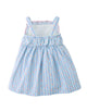 Powder Dress With Embroidered Ruffles & Bow Details