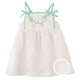 Aviana Embroidered Dress With Straps and Bows