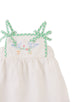 Aviana Embroidered Dress With Straps and Bows