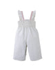 Phoebe Checkered Jumpsuit With Ruffles & Emroidered Details