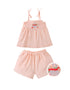 Hinata Embroidered Empire Tunic Blouse & Shorts Set